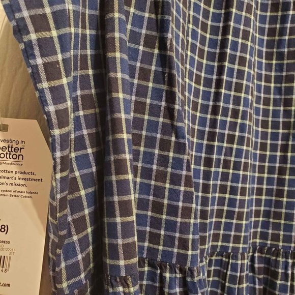 NWT Time and Tru Women's Tiered Plus Dress with Flutter Sleeves, Size XL - Picture 10 of 11